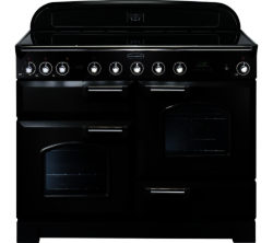 RANGEMASTER  Classic Deluxe 110 Electric Induction Range Cooker - Black & Chrome